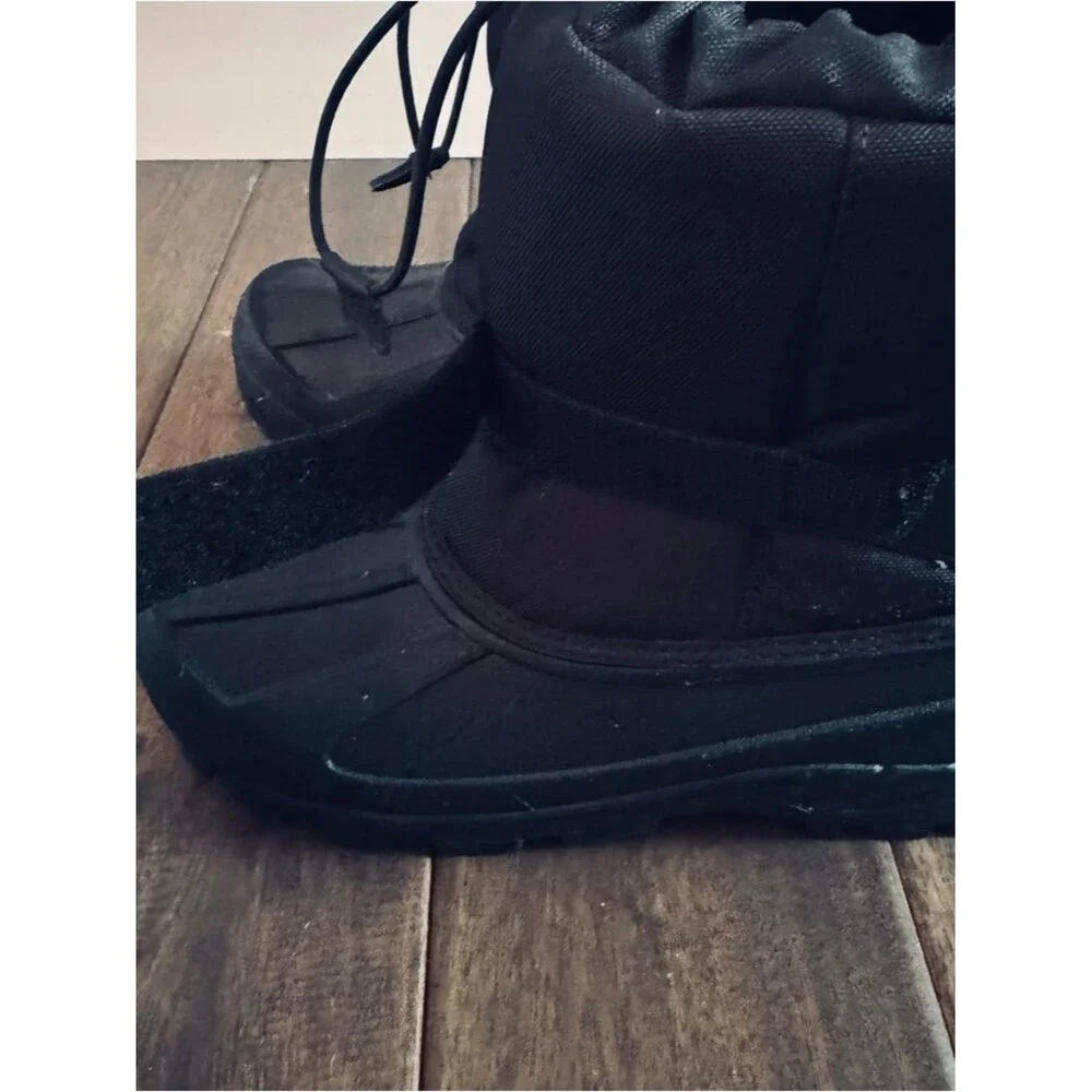 MORENDL Black Winter Duck Snow and Rain Boots Little Kid 5
